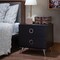 Saltoro Sherpi Contemporary Style Wood & Metal Nightstand By Elms, Black & Chrome-